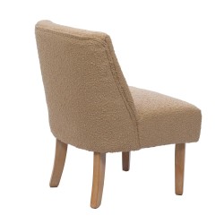 Fauteuil Dag bouclette sable (lot de 2)