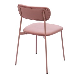 Chaise Elma rose (lot de 2)