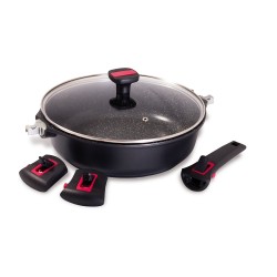 Sauteuse avec couvercle granit Pro céramique 24 cm