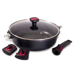 Sauteuse avec couvercle granit Pro céramique 28 cm