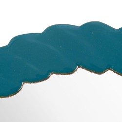 Le miroir torsadé en métal bleu