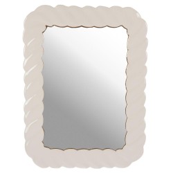 Miroir Torsade en métal blanc 