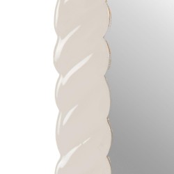 Miroir Torsade en métal blanc 