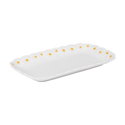 Plat rectangulaire Marguerite 25,5x14,5 cm