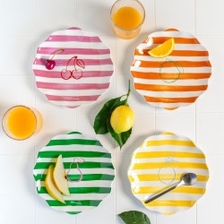 Set de 4 assiettes à dessert Tutti Frutti 20 cm