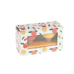 Coffret de 2 bouchons déco fruits