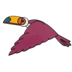 Oiseau Toucan rose mural