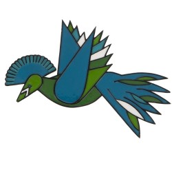 Oiseau Huppe bleu mural