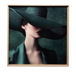 Toile Ines Emeraude 80x80 cm 