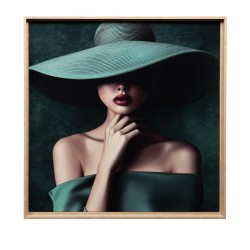 Toile Jody Emeraude 80x80 cm 