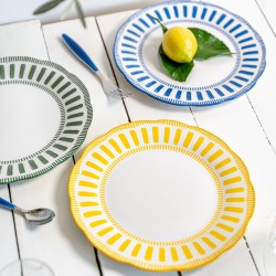 Assiette plate Napoli bleue 27 cm (lot de 6)