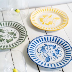 Assiette à dessert Napoli bleue 21 cm (lot de 6)