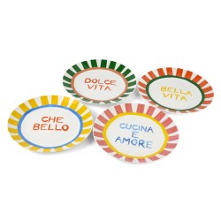 Set de 4 assiettes à dessert Dolce Vita 19 cm