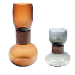 Vase Zimbabwe 23 cm gris