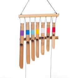 Carillon bambou coloré 