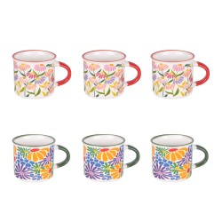 Coffret de 6 tasses Floral...