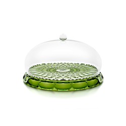 Plat avec dôme vanity Lily green 30 cm