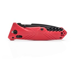 Couteau de poche CAC serration rouge