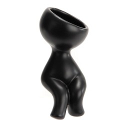 Cache pot bonhomme Eliot noir 