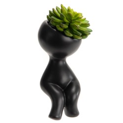 Cache pot bonhomme Eliot noir 