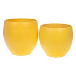 Cache pot Esna 35 x 34 cm jaune