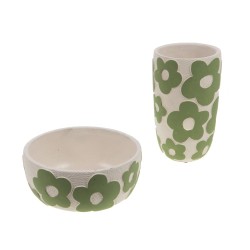 Vase ciment Marguerite 25 cm 