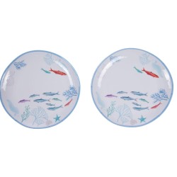 Lot de 2 assiettes Melamine...
