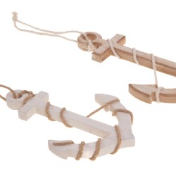 Set de 2 encres bateau bois