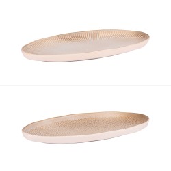 Plat ovale Miyaki 33x21 cm (1 modèle aléatoire)
