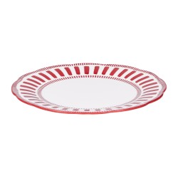 Assiette plate Napoli rouge 27 cm (lot de 6)
