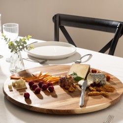 Plateau tournant 29 cm en acacia