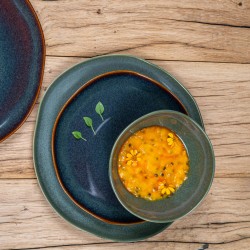 Assiette à dessert Symphony bleu 21 cm (lot de 6)