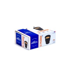 Boite de 6 gobelets Picardie noir 9 cl