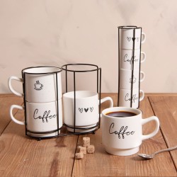 Tour de 4 mugs Sweet coffee 39 cl