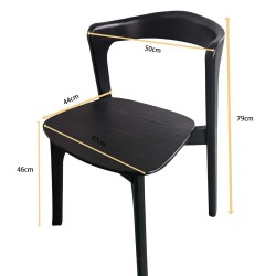 Chaise Félix noir