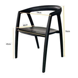 Fauteuil Félix noir