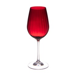Verre à pied rouge Santa 35 cl (lot de 6)
