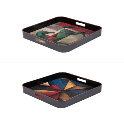 Plateau carré Artaia 35 cm (1 modèle aléatoire)