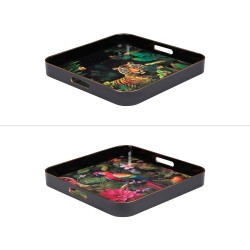Plateau carré Jungle 35 cm (1 modèle aléatoire)