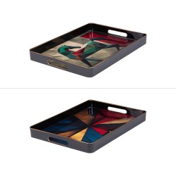 Plateau rectangle Artaia 42x30 cm (1 modèle aléatoire)