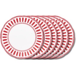 Assiette plate Napoli rouge...