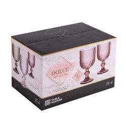 Boite de 6 verres à pied 25 cl dolce gris