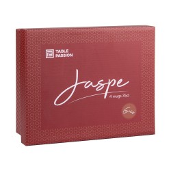 Coffret de 4 mugs Jaspe Rouge 35 cl