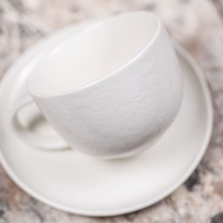 Tasse et sous-tasse à thé Ecume 22 cl (lot de 6)