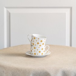 Coffret 4 tasses à thé avec sous tasses Eleor 18 cl