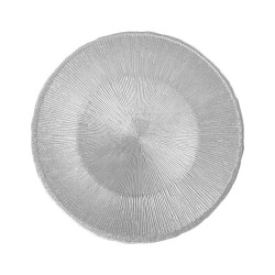 Assiette plate Glitter grise  28 cm (lot de 6)