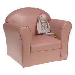 Fauteuil Club enfant rose