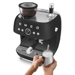 Machine à café combinée Expresso Années 50 noir mat