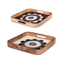 Set de 2 plateaux carré...