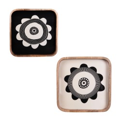 Set de 2 plateaux carré Zanzibar 35 et 40 cm